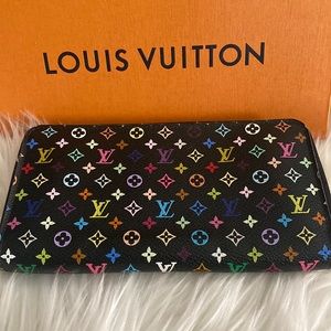 Louis Vuitton x Takashi Murakami Multicolore Zippy Wallet